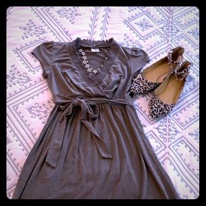 Grey Maternity/Breastfeeding/Nursing Dress